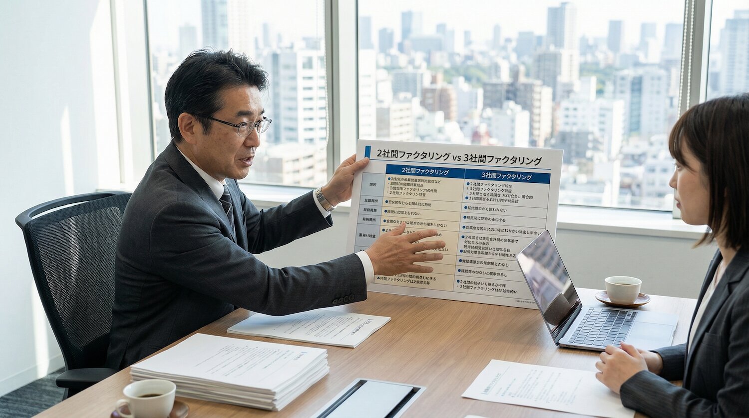 2社間ファクタリングと3社間ファクタリングの違い｜どちらを選べばいい？比較まとめ